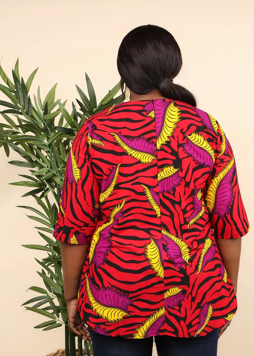 Zeriah African Print Women's Top